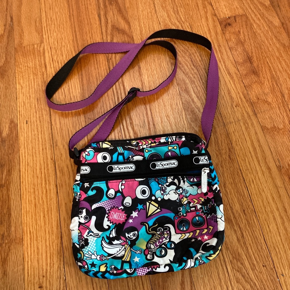Cartoon themed cross body purse